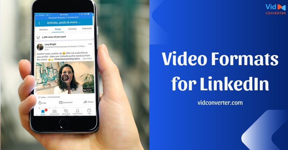  What video format does LinkedIn support?